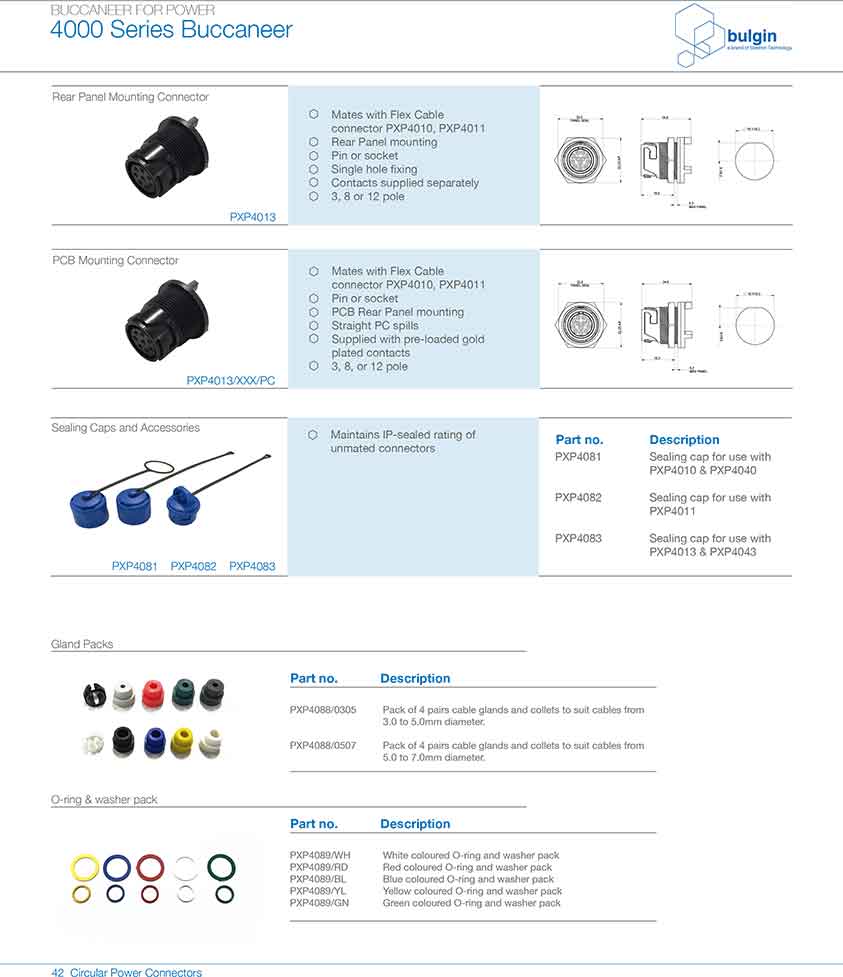 直插式線纜連接器PXP4011參數